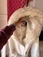 Witte H&M Winterjas met Faux Fur - Maat S, Ophalen of Verzenden, Zo goed als nieuw, Maat 36 (S), Wit