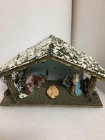 Vintage, mooi kleinkerststalletje, Diversen, Kerst, Ophalen of Verzenden, Gebruikt