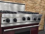 Luxe Fornuis Viking 90cm bordeaux rood 4 pits GASOVEN, Witgoed en Apparatuur, Fornuizen, Niet ingevuld, 60 cm of meer, Niet ingevuld