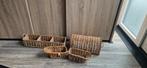 4 rieten / rattan manden, Huis en Inrichting, Woonaccessoires | Overige, Ophalen of Verzenden, Zo goed als nieuw