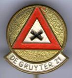 De Gruyter verkeersbord Nr 21 koper speldje ( X_021 ), Verzamelen, Verzenden, Zo goed als nieuw, Transport, Speldje of Pin