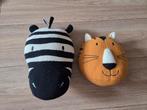 Wanddecoratie Dieren hoofden voor aan de muur tijger & zebra, Ophalen of Verzenden, Zo goed als nieuw, Wanddecoratie
