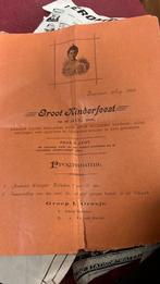 Uit 1898 Zaandam folder tgv troonbestijging Wilhelmina, Verzamelen, Koninklijk Huis en Royalty, Ophalen of Verzenden, Gebruikt
