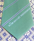 KLM stropdas Aircraft Maintenance groen Luchtvaart, Ophalen of Verzenden, Nieuw, Overige typen