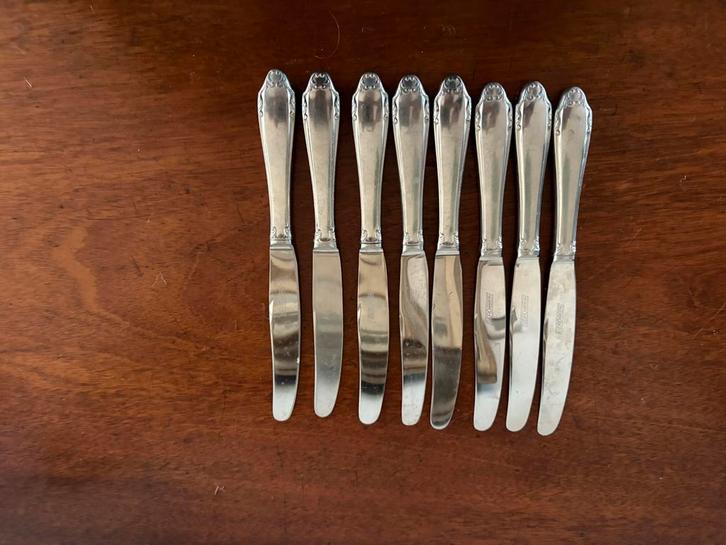 Gero 763 8 ontbijt messen duoblock Zilmeta, Huis en Inrichting, Keuken | Bestek, Gebruikt, Los bestek, Overige materialen, Vaatwasserbestendig