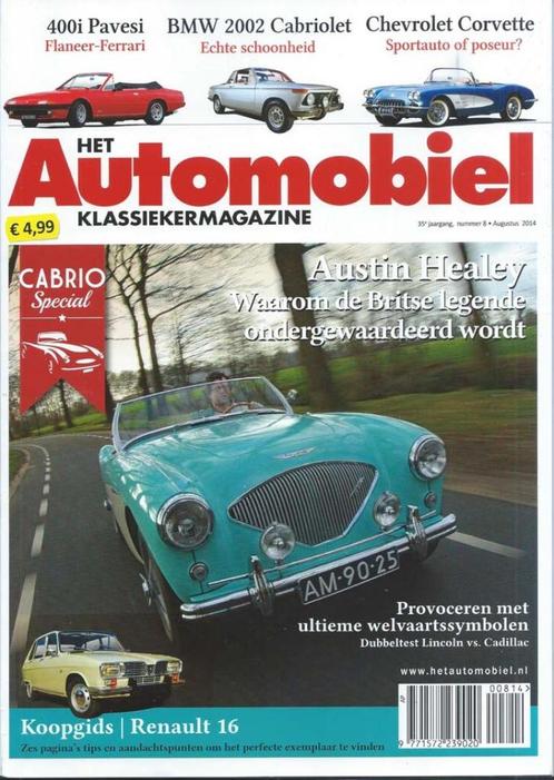 Automobiel 8 2014 : Austin Healey 100/4 - Renault 16 - Buggy, Boeken, Auto's | Folders en Tijdschriften, Gelezen, Algemeen, Ophalen of Verzenden