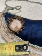 Antiek Bruidskussen met Foto Medaillons broches brocante, Antiek en Kunst, Ophalen of Verzenden