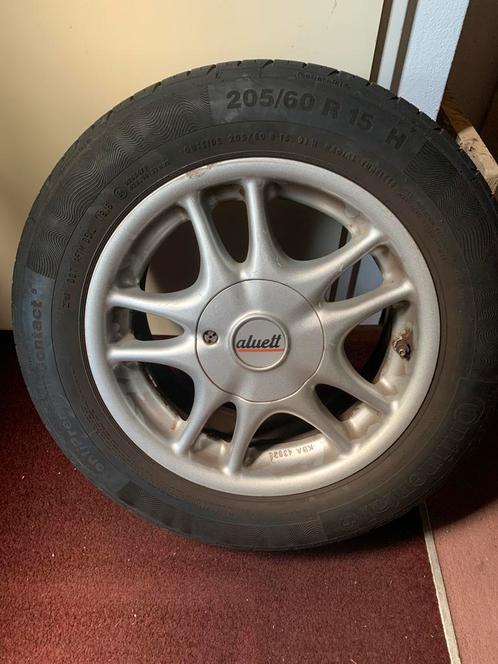 4 Aluett velgen met zomerbanden, Auto-onderdelen, Banden en Velgen, Banden en Velgen, Zomerbanden, Ophalen