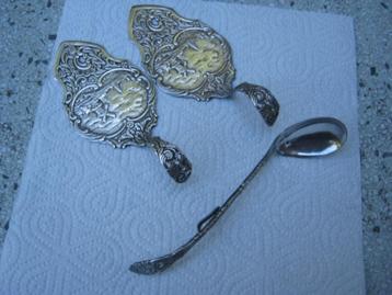 Gero Zilvium 635 Oud Hollands 2 taartscheppen en 1 jamlepel beschikbaar voor biedingen