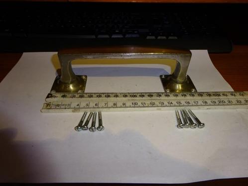 Antieke zware messing/vernikkelde handgreep, periode 1900€55, Huis en Inrichting, Woonaccessoires | Overige, Gebruikt, Ophalen