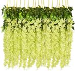 12x Groene Wisteria Kunst Hangplant Kunstplant Wijnstok, Verzenden, Nieuw