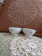 2 Brocante Franse Spoelkommetjes met Roosjes  ** Mimosa **, Ophalen of Verzenden