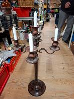 Kandelaar. 80 cm hoog. Breed 45 cm. Antiek. Koper., Huis en Inrichting, Woonaccessoires | Kandelaars en Kaarsen, Gebruikt, Bruin
