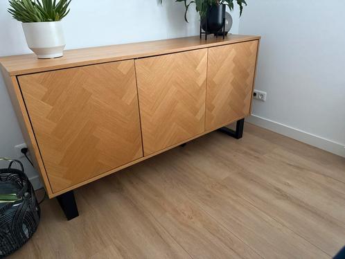 Eiken Dressoir Visgraat, Huis en Inrichting, Kasten | Dressoirs, Zo goed als nieuw, 150 tot 200 cm, 25 tot 50 cm, Met deur(en)