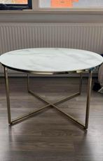 Salontafel goud marmerlook Westwing, Huis en Inrichting, Tafels | Salontafels, Ophalen, Modern, Klassiek, 50 tot 100 cm, Rond