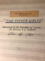 "The Totota waltz" Dedicated to the president of Liberia: Tu, Piano, Gebruikt, Ophalen of Verzenden, Artiest of Componist