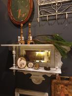 Brocante Schappenrek / Regal Wit Doorgeschuurd, Ophalen of Verzenden