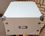 3 Witte opbergdozen met metalen hoeken, Ophalen, Overige materialen, Minder dan 50 cm, Minder dan 50 cm