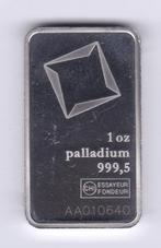 Baartje van 1 OUNCE PALLADIUM Valcambi., Postzegels en Munten, Edelmetalen en Baren, Ophalen of Verzenden, Goud
