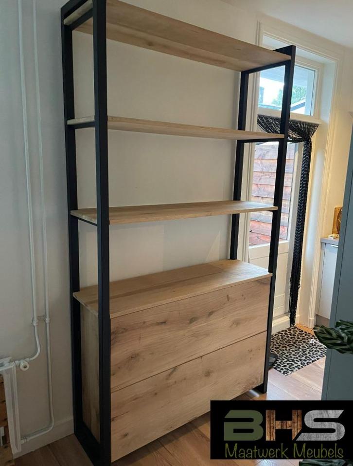 Kast Nova - volledig op maat leverbaar #eikenhout #staal, Huis en Inrichting, Kasten | Wandmeubels, Nieuw, 200 cm of meer, Minder dan 150 cm