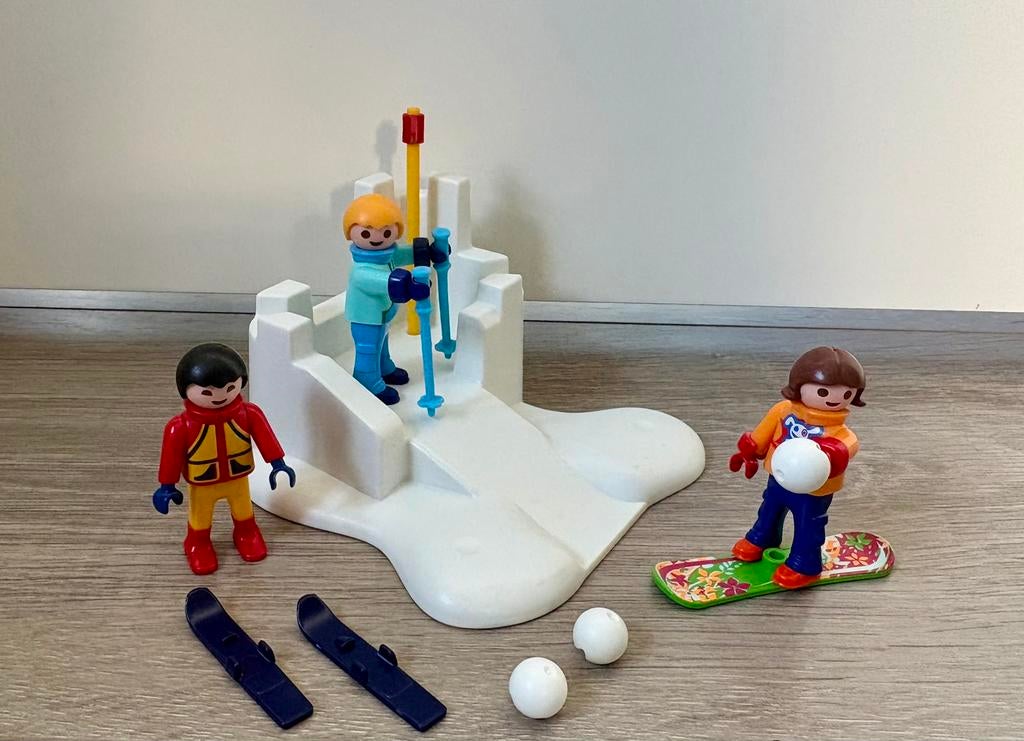 Playmobio kinderen in de sneeuw., Ophalen of Verzenden, Gebruikt, Los playmobil