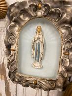 Een mooi antiek brocante heilig maria wandbeeldje, Ophalen of Verzenden