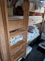 Steigerhouten stapelbed - Logeerbed, Gebruikt, 90 cm, Eenpersoons, 160 tot 180 cm