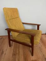 Vintage teak scandinavische fauteuil jaren 60, Ophalen, Gebruikt, Minder dan 75 cm, 50 tot 75 cm