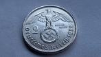 WO2 2 Reichsmark 1938B zilver nazi duitsland., Postzegels en Munten, Munten | Europa | Niet-Euromunten, Ophalen of Verzenden, Duitsland