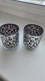 Waxinelichthouder panterprint Nieuw, Huis en Inrichting, Woonaccessoires | Kandelaars en Kaarsen, Ophalen of Verzenden, Nieuw