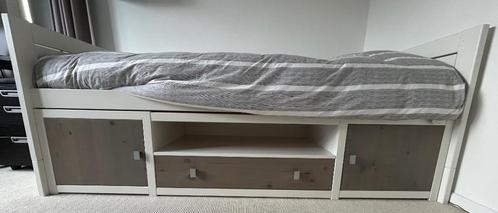 Lifetime kajuitbed 90x200 met kastmodule en lattenbodem, Kinderen en Baby's, Kinderkamer | Bedden, Gebruikt, 180 cm of meer, 100 cm of meer