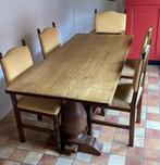 Tafel met 6 stoelen (antiek), Huis en Inrichting, Complete eetkamers, 4 tot 6 stoelen, Gebruikt, Ophalen of Verzenden, Klassiek