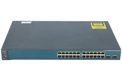 Cisco Catalyst 3560 WS-C3560V2-24PS-E + 2 SFP Netwerk Switch, Computers en Software, Netwerk switches, Gebruikt, Ophalen of Verzenden
