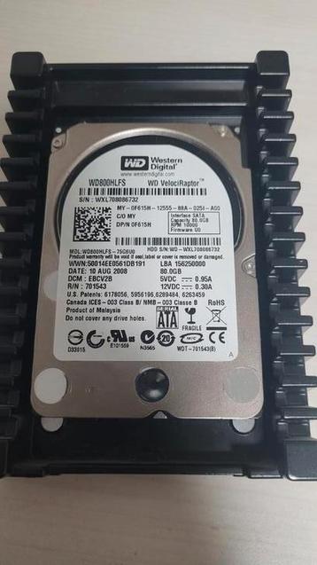 WDC VelociRaptor 80GB WD800HLFS beschikbaar voor biedingen