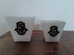 Hamsa hand waxinelichthouders, Huis en Inrichting, Overige materialen, Wit, Ophalen of Verzenden, Zo goed als nieuw