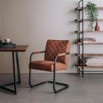 *ACTIE* Eetkamerstoel Civo Cognac Grijs Groen (4), Huis en Inrichting, Stoelen, Ophalen of Verzenden, Nieuw, Leer, Stoel Eetkamerstoel Stoelen Civo Groen Grijs Cognac