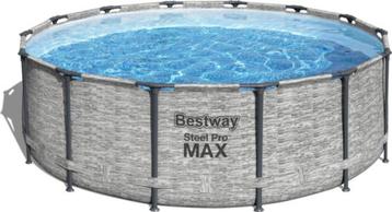 Bestway Steel Pro MAX Opzetzwembad - 427x122 cm - Steenpring beschikbaar voor biedingen