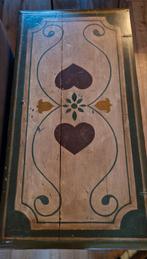 Oude Houten Kist met Decoratie, Antiek en Kunst, Ophalen