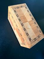 Vintage sigarettendoosje met houten inlegwerk, Ophalen of Verzenden