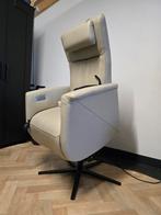 Prominent toscana sta op stoel relax ster leer lende, Huis en Inrichting, Fauteuils, Ophalen of Verzenden, Zo goed als nieuw, Leer