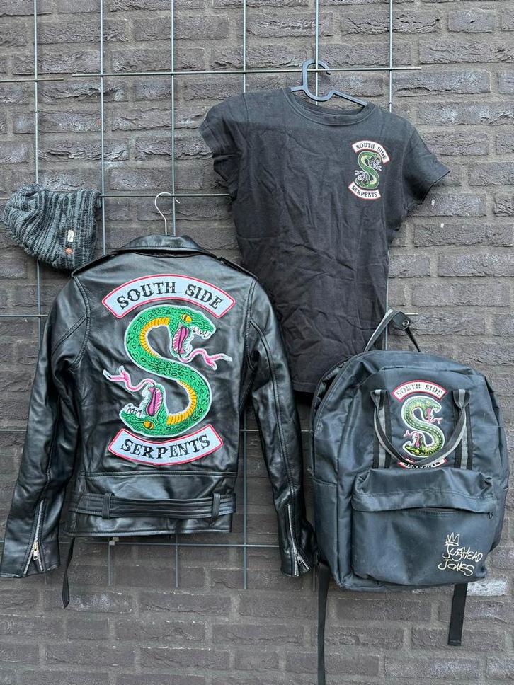 South Side Serpents Kleding Set (Riverdale), Hobby en Vrije tijd, Feestartikelen, Gebruikt, Overige, Ophalen of Verzenden
