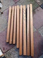 8x Houten balken hardhout diverse lengtes, Doe-het-zelf en Verbouw, Hout en Planken, Ophalen, Gebruikt, 50 mm of meer, Balk