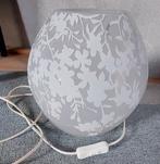 Mooie glazen tafellamp met bloemmotief, Ophalen of Verzenden, Modern, Minder dan 50 cm, Glas