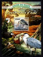 niger 2013 pf blok reigers herons vogels birds 2, Ophalen of Verzenden, Postfris, Dier of Natuur