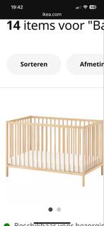 Ikea houten babybed met matras, Ophalen, Gebruikt, Ledikant
