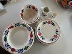 Boerenbont Servies - Borden, Kommen, Melkkannetje, Huis en Inrichting, Keuken | Servies, Ophalen, Gebruikt, Aardewerk, Boerenbont
