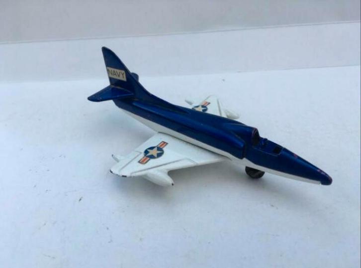 model vliegtuig Skyhawk 4-AF, blauw Matchbox 1973, Verzamelen, Luchtvaart en Vliegtuigspotten, Gebruikt, Schaalmodel, Ophalen of Verzenden