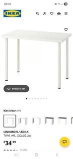 Tafel wit 100x60, Ophalen, Zo goed als nieuw