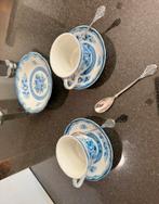 Blue Rose mokkakopjes met bonbonschaaltje, Ophalen of Verzenden