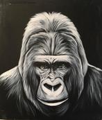 Prachtig schilderij van een zilverrug berg gorilla, Antiek en Kunst, Ophalen of Verzenden
